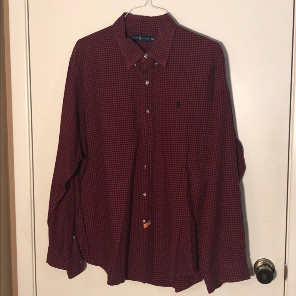 Ralph Lauren Red & Black Checkered Long Sleeve